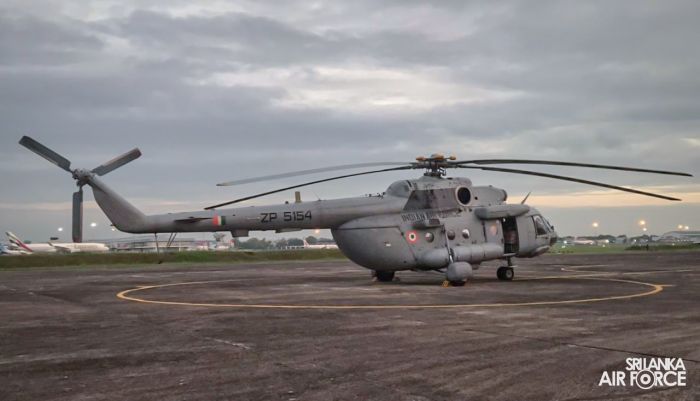 TWO IAF
MI-17V5 HELICOPTERS ARRIVE IN SRI LANKA TO SUPPORT ONGOING SAR
OPERATIONS