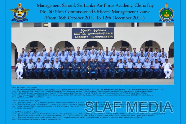 The Certificate Awarding Ceremony of No 60 Non Commissioned
Officers’ Management Course