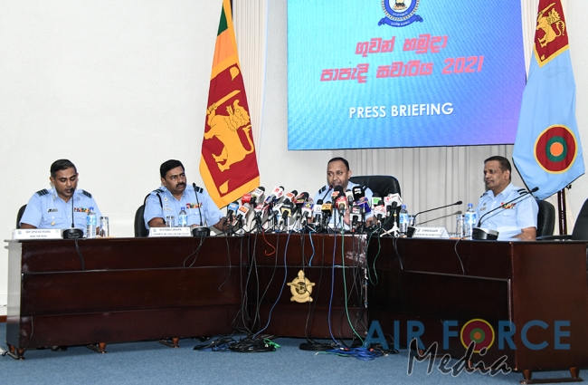 PRESS BRIEFING ON 70 TH AIR FORCE ANNIVERSARY, GUWAN HAMUDA PAPEDI SAWARIYA AND AIR FORCE COMMANDER’S CUP RUGBY TOURNAMENT 2021