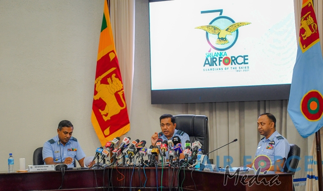PRESS BRIEFING ON 70 TH AIR FORCE ANNIVERSARY, GUWAN HAMUDA PAPEDI SAWARIYA AND AIR FORCE COMMANDER’S CUP RUGBY TOURNAMENT 2021