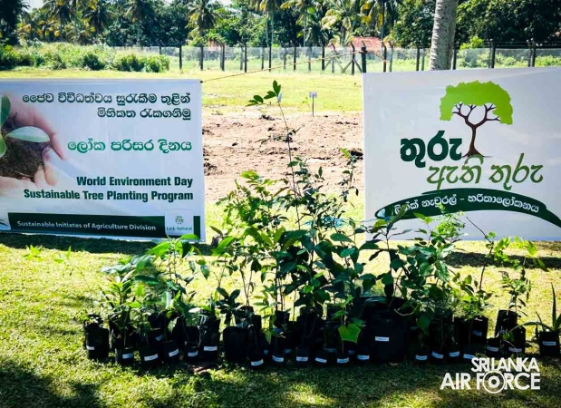 SLAF BASE KATUNAYAKE ESTABLISHES HERBAL GARDEN FOR CONSERVATION EFFORTS