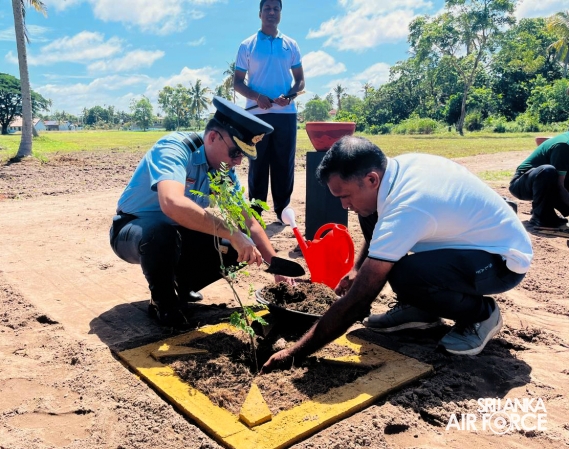 SLAF BASE KATUNAYAKE ESTABLISHES HERBAL GARDEN FOR CONSERVATION EFFORTS