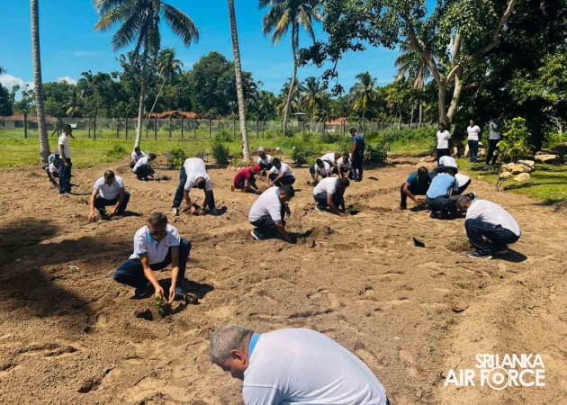 SLAF BASE KATUNAYAKE ESTABLISHES HERBAL GARDEN FOR CONSERVATION EFFORTS