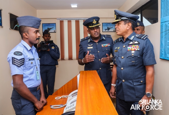 COMMANDER’S INSPECTION AT SLAF STATION PIDURUTALAGALA