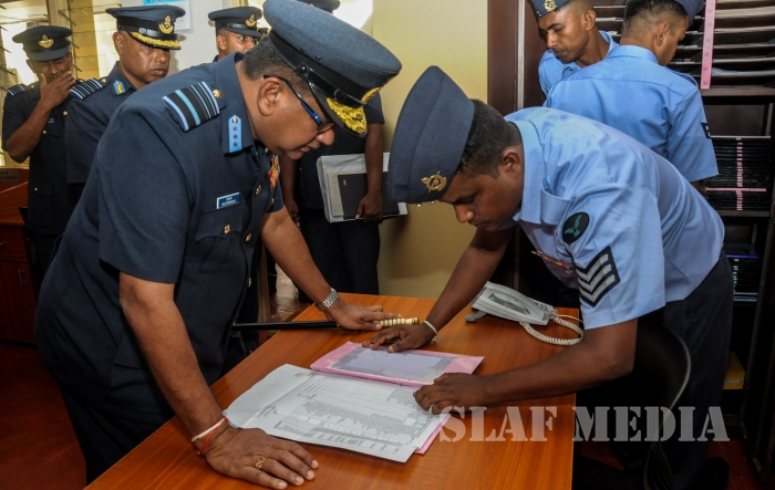 Annual AOC’s
Inspection at SLAF Station Sigiriya
