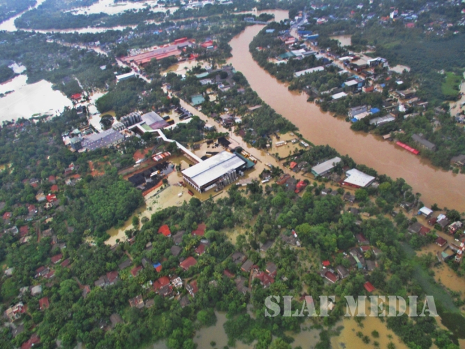SLAF Conducted Helicopter Recce To Assess Flood Damage and Assistance
