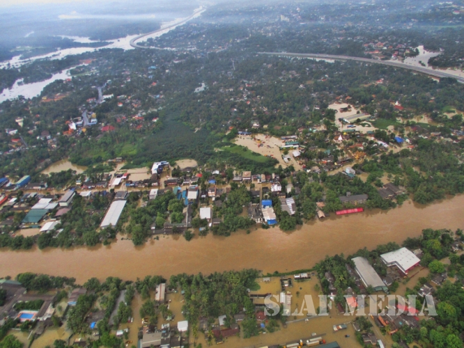 SLAF Conducted Helicopter Recce To Assess Flood Damage and Assistance