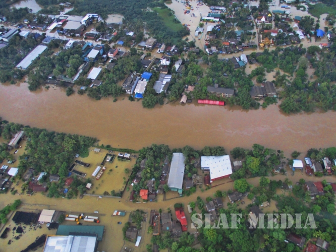 SLAF Conducted Helicopter Recce To Assess Flood Damage and Assistance