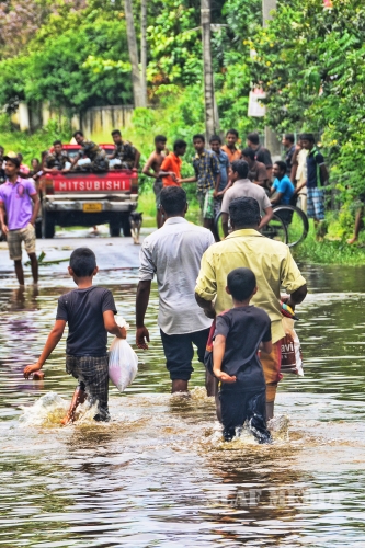 SLAF Conducted Helicopter Recce To Assess Flood Damage and Assistance