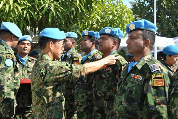 UN Medals to SLAF Peacekeepers in Haiti