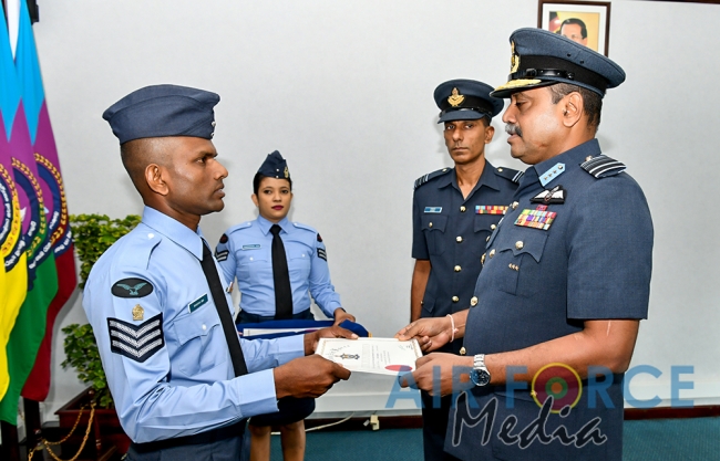 Awarding of a Flight Engineer Brevet, a Fighter Controller Badge and Certificates of Commendation
