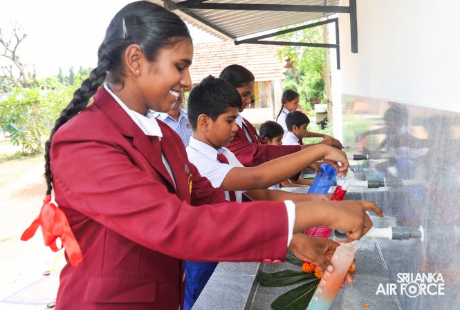 SLAF STATION BIA SUCCESSFULLY COMPLETES 'GUWAN MITHUDAM' PROJECT AT WALANA LAKSHMI JUNIOR SCHOOL