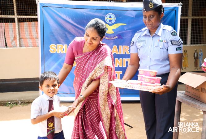 SLAF STATION BIA SUCCESSFULLY COMPLETES 'GUWAN MITHUDAM' PROJECT AT WALANA LAKSHMI JUNIOR SCHOOL