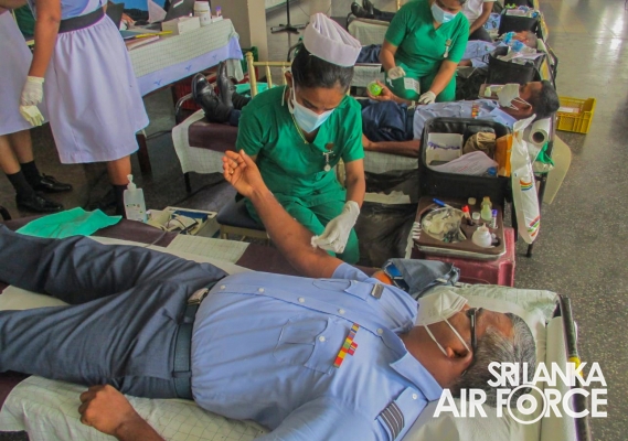 SEVA VANITHA UNIT CONDUCTED A BLOOD DONATION CAMPAIGN AT SLAF BASE RATMALANA
