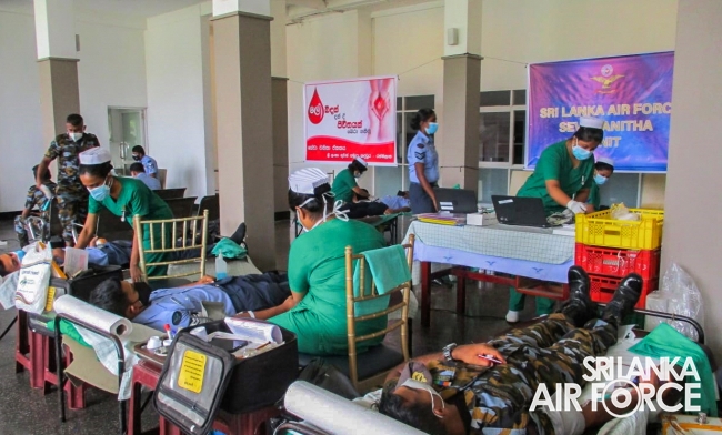 SEVA VANITHA UNIT CONDUCTED A BLOOD DONATION CAMPAIGN AT SLAF BASE RATMALANA