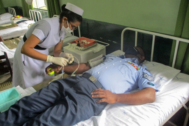 Seva Vanitha Unit of SLAF Station Ampara Conducted Blood Donation Campaign