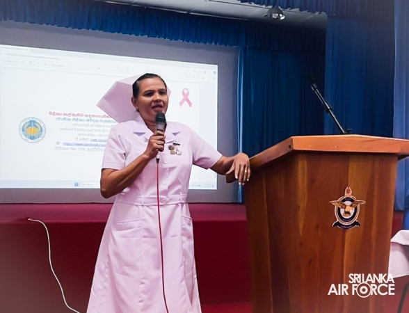 BREAST CANCER AWARENESS PROGRAMME HELD AT SLAF TRADE TRAINING SCHOOL EKALA