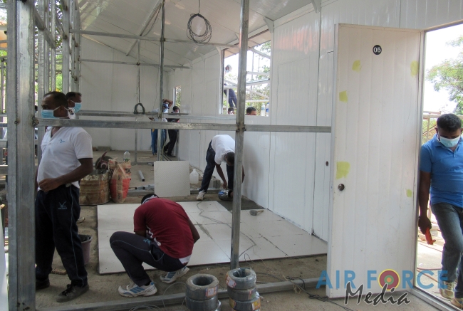 Progress of SLAF Construction of Isolation Wards at National Institute of Infectious Diseases (IDH)