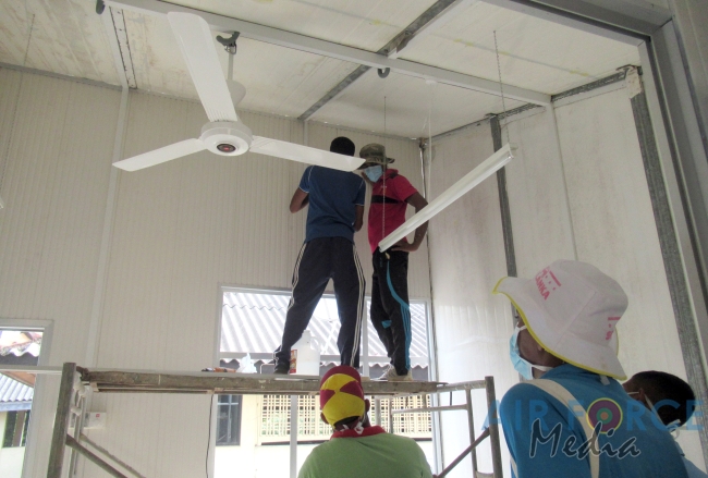 Progress of SLAF Construction of Isolation Wards at National Institute of Infectious Diseases (IDH)