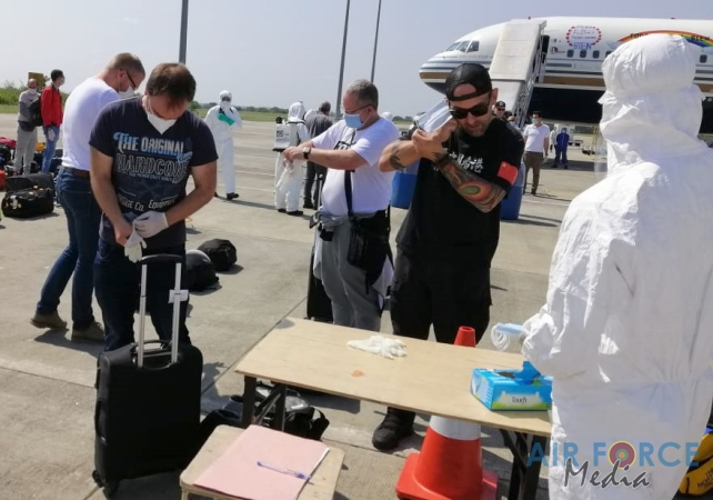 SLAF CBRNE Wing Disinfects Dutch Ship Crew who arrived from Netherland