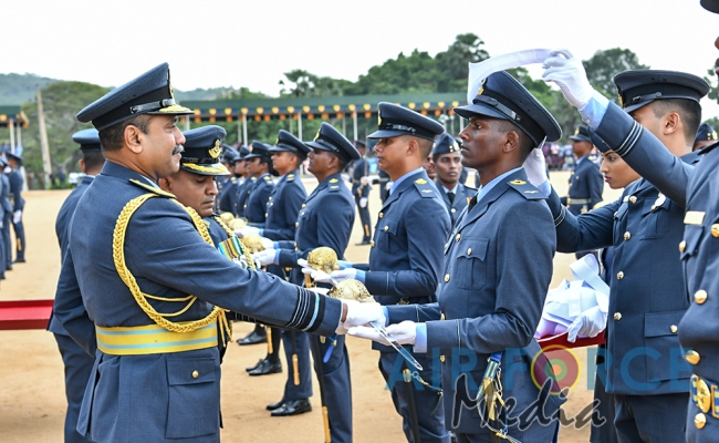 55 New Commissioned Officers Pass Out at SLAF Academy China Bay