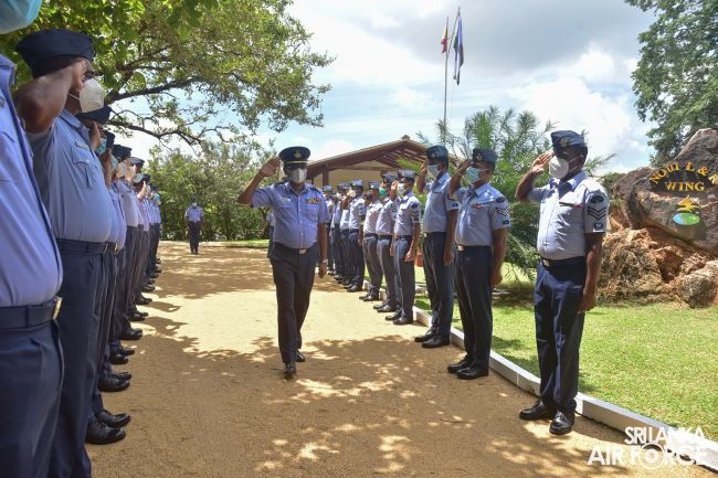 CHANGE OF COMMAND AT NO. 01 LEISURE AND RECREATION WING SRI LANKA AIR FORCE ACADEMY CHINA BAY