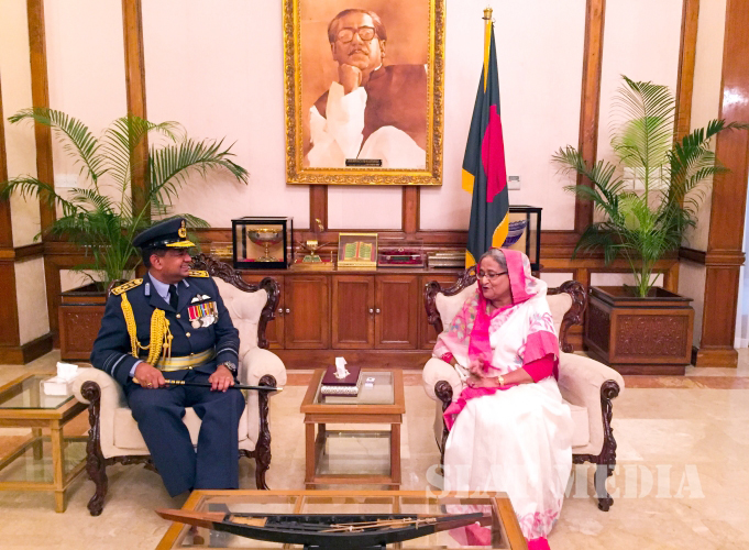 Commander of the Air Force Calls on the Prime Minister of Bangladesh