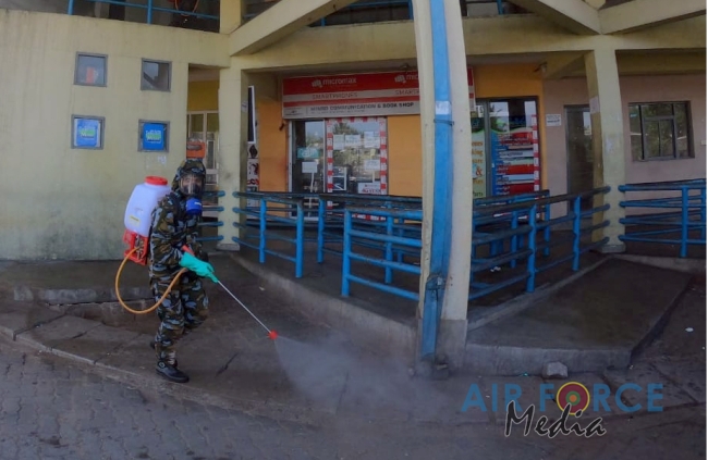 Sri Lanka Air Force CBRNE Wing Continuously Conducts Disinfecting Operations