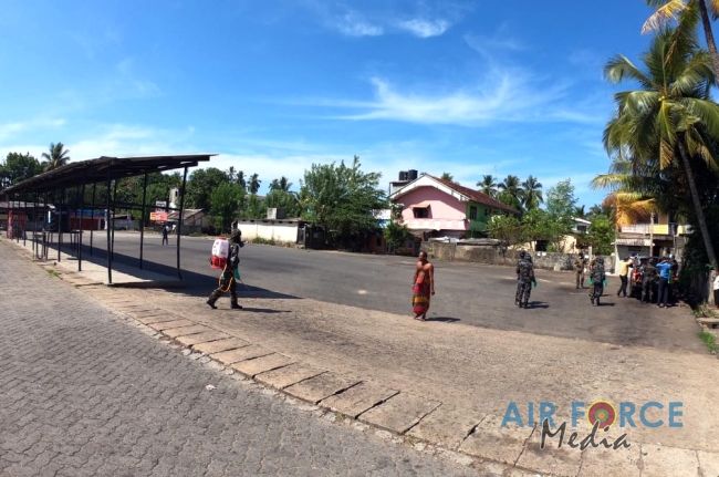Sri Lanka Air Force CBRNE Wing Continuously Conducts Disinfecting Operations