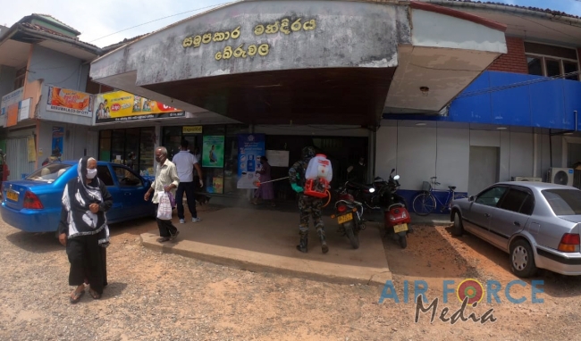 Sri Lanka Air Force CBRNE Wing Continuously Conducts Disinfecting Operations