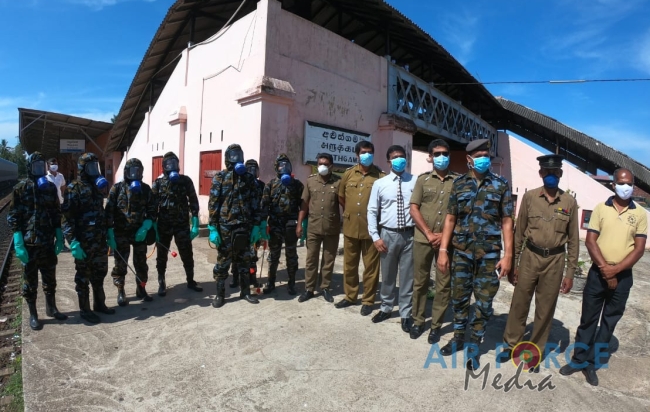 Sri Lanka Air Force CBRNE Wing Continuously Conducts Disinfecting Operations