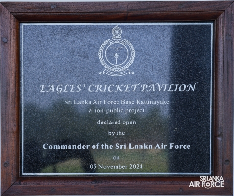EAGLES' CRICKET PAVILION AT SLAF BASE KATUNAYAKE DECLARED OPEN BY THE COMMANDER