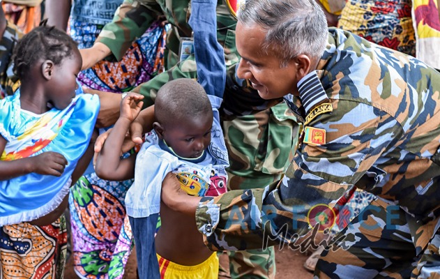 Aviation Contingent in the Central African Republic Conducts Civil-Military Co-operation Programmes