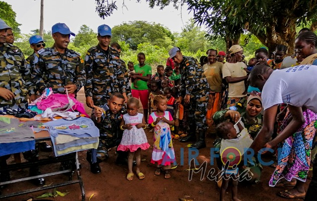 Aviation Contingent in the Central African Republic Conducts Civil-Military Co-operation Programmes