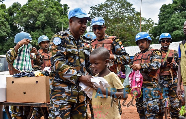 Aviation Contingent in the Central African Republic Conducts Civil-Military Co-operation Programmes