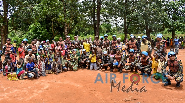 Aviation Contingent in the Central African Republic Conducts Civil-Military Co-operation Programmes