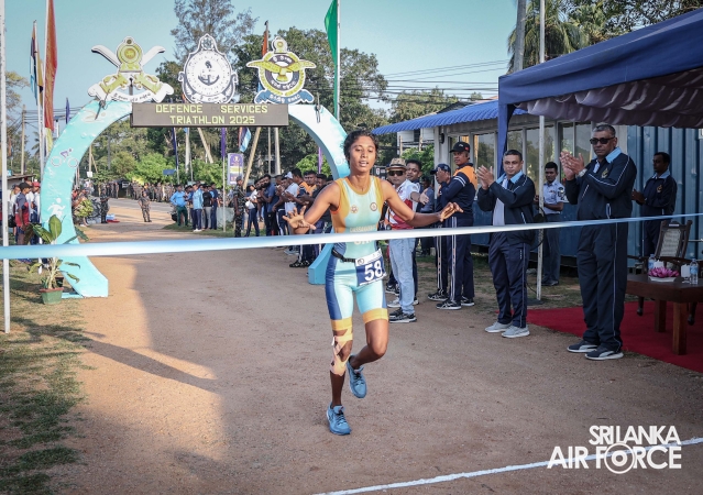 SLAF CLAIMS DOUBLE VICTORY AT THE 13TH DEFENCE SERVICES TRIATHLON CHAMPIONSHIP 2025