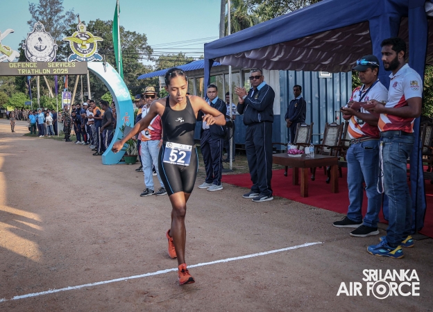 SLAF CLAIMS DOUBLE VICTORY AT THE 13TH DEFENCE SERVICES TRIATHLON CHAMPIONSHIP 2025