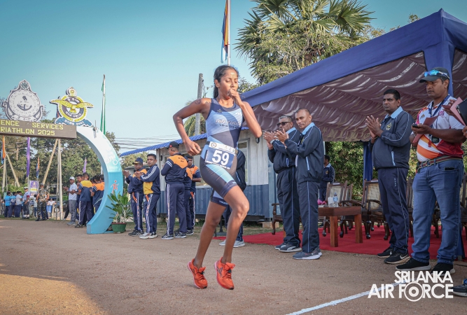 SLAF CLAIMS DOUBLE VICTORY AT THE 13TH DEFENCE SERVICES TRIATHLON CHAMPIONSHIP 2025