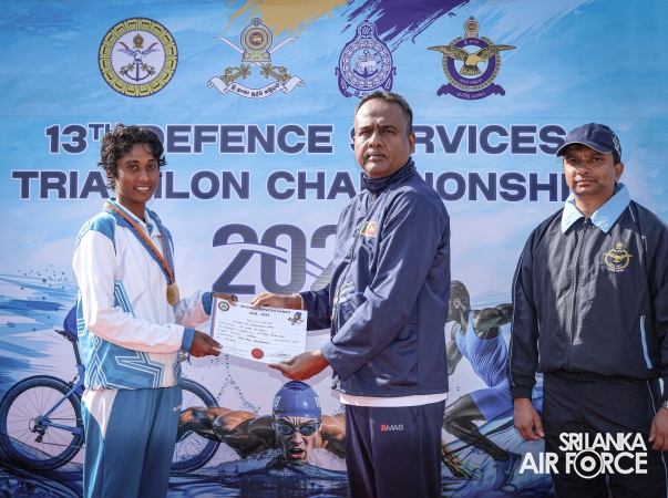 SLAF CLAIMS DOUBLE VICTORY AT THE 13TH DEFENCE SERVICES TRIATHLON CHAMPIONSHIP 2025