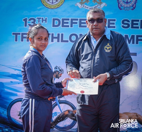 SLAF CLAIMS DOUBLE VICTORY AT THE 13TH DEFENCE SERVICES TRIATHLON CHAMPIONSHIP 2025