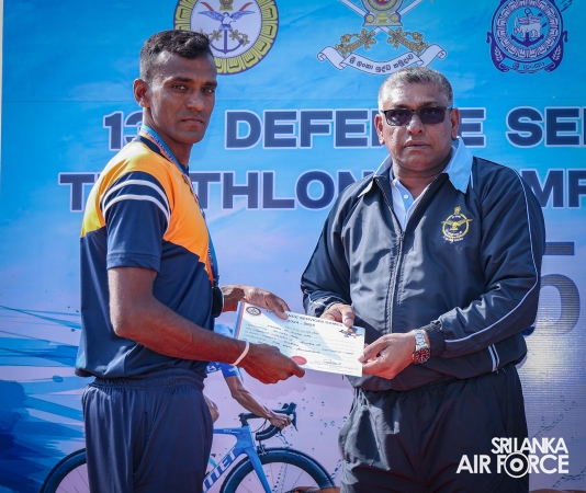 SLAF CLAIMS DOUBLE VICTORY AT THE 13TH DEFENCE SERVICES TRIATHLON CHAMPIONSHIP 2025