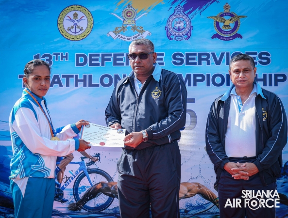 SLAF CLAIMS DOUBLE VICTORY AT THE 13TH DEFENCE SERVICES TRIATHLON CHAMPIONSHIP 2025