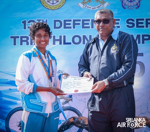 SLAF CLAIMS DOUBLE VICTORY AT THE 13TH DEFENCE SERVICES TRIATHLON CHAMPIONSHIP 2025