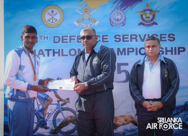 SLAF CLAIMS DOUBLE VICTORY AT THE 13TH DEFENCE SERVICES TRIATHLON CHAMPIONSHIP 2025