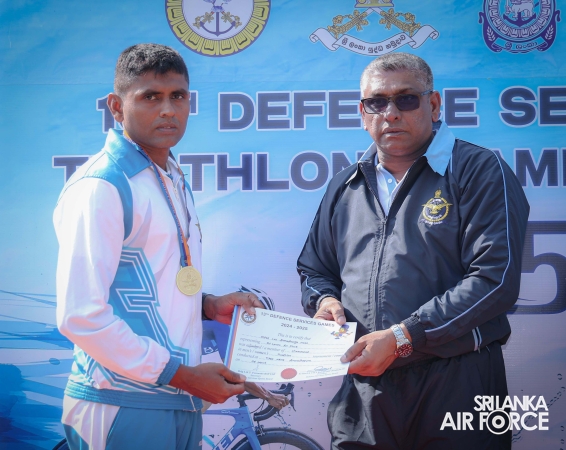 SLAF CLAIMS DOUBLE VICTORY AT THE 13TH DEFENCE SERVICES TRIATHLON CHAMPIONSHIP 2025
