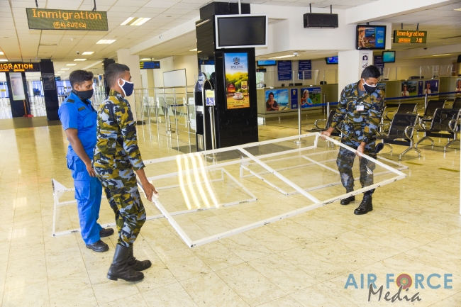 Passenger Disinfection Chamber Manufactured by SLAF Commissioned at Bandaranayake International Airport