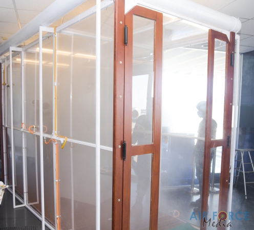 Passenger Disinfection Chamber Manufactured by SLAF Commissioned at Bandaranayake International Airport