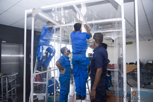 Passenger Disinfection Chamber Manufactured by SLAF Commissioned at Bandaranayake International Airport