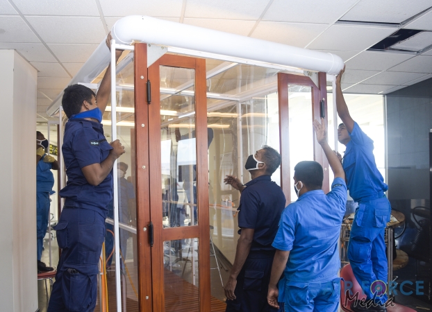 Passenger Disinfection Chamber Manufactured by SLAF Commissioned at Bandaranayake International Airport